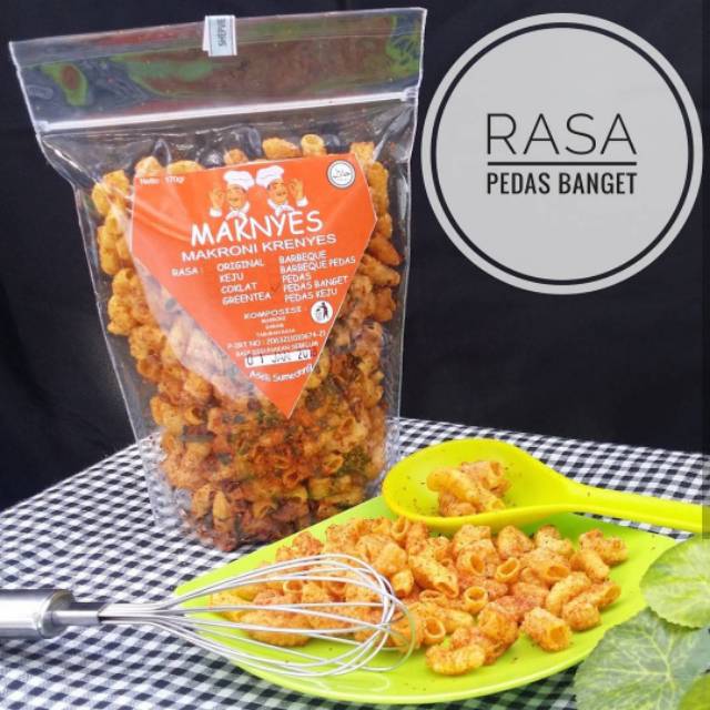 

Makroni Krenyes / makaroni cemilan - Rasa Pedas Banget