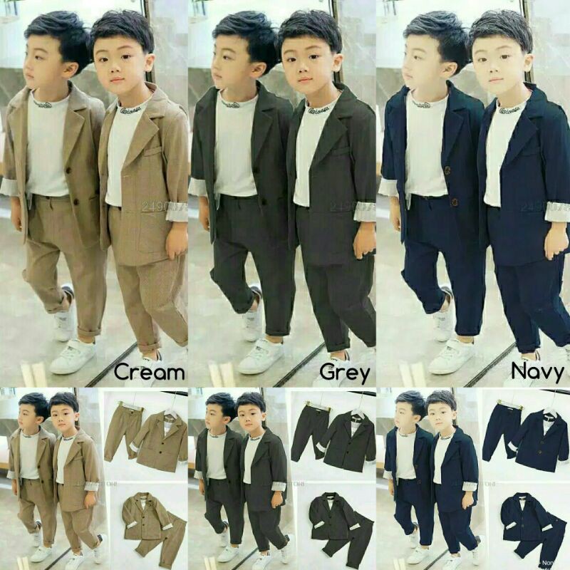 Set Jason Kids Usia 5th-8th Baju Anak Laki Baju Setelan Anak Laki-laki Stelan Jas Anak Laki Laki