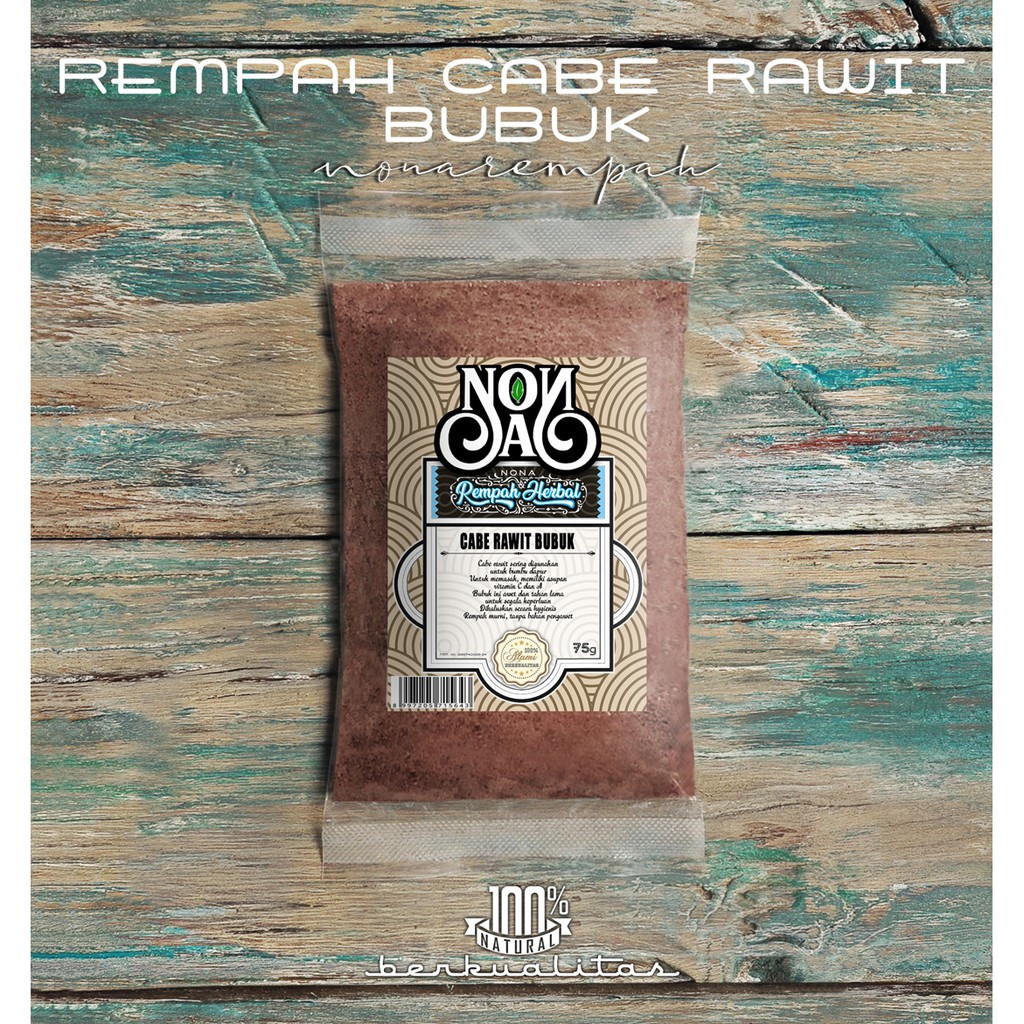 

Cabe Rawit Bubuk 75 Gram Rempah Pedas Natural Organic Alami dan Murni