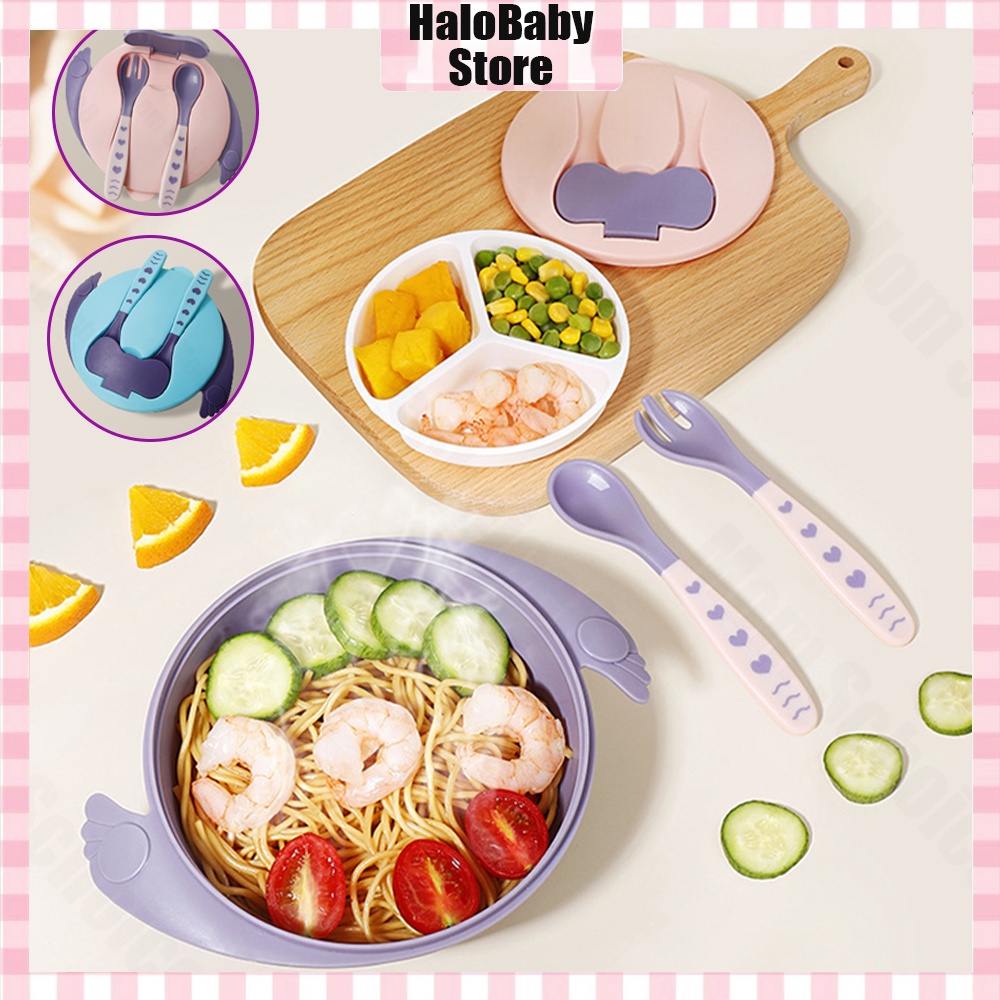 Halo Baby tempat makan bayi /Mangkok makan anak bayi/Training Bowl Tempat Makan Anak