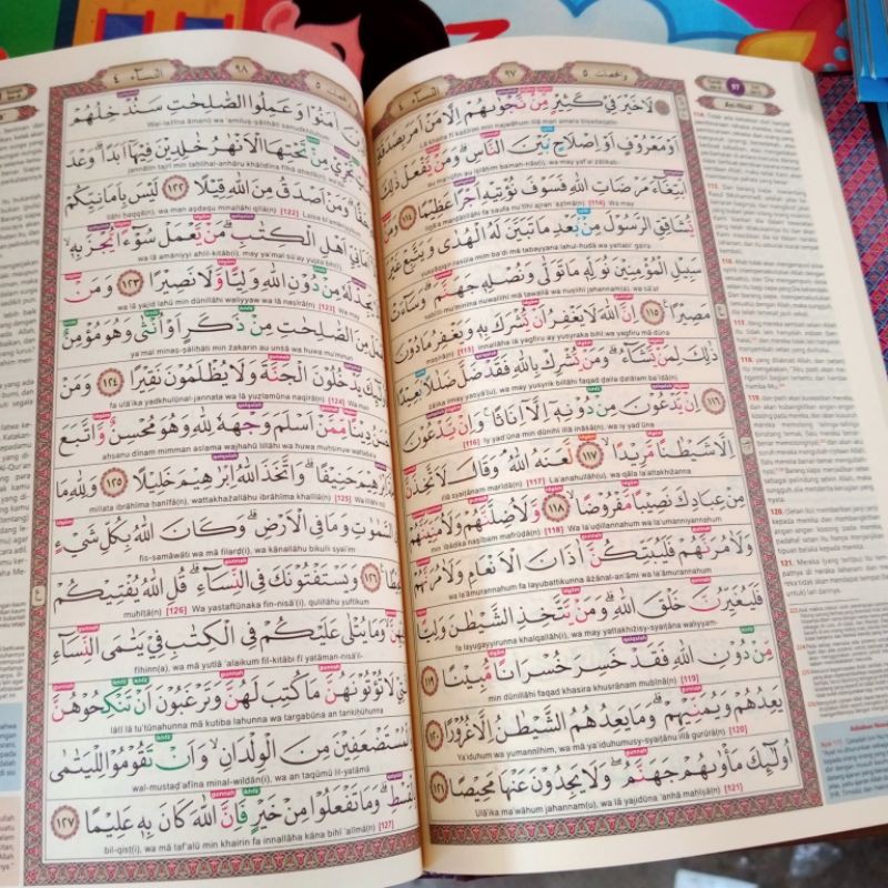 AL QURAN TERJEMAH AL KARIM,A5 AL QURAN TAJWID WARNA DAN TRANSLITERASI