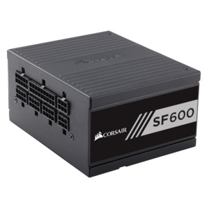 Corsair SF600 - Power Supply 600W SFX Hitam, Platinum Efficiency