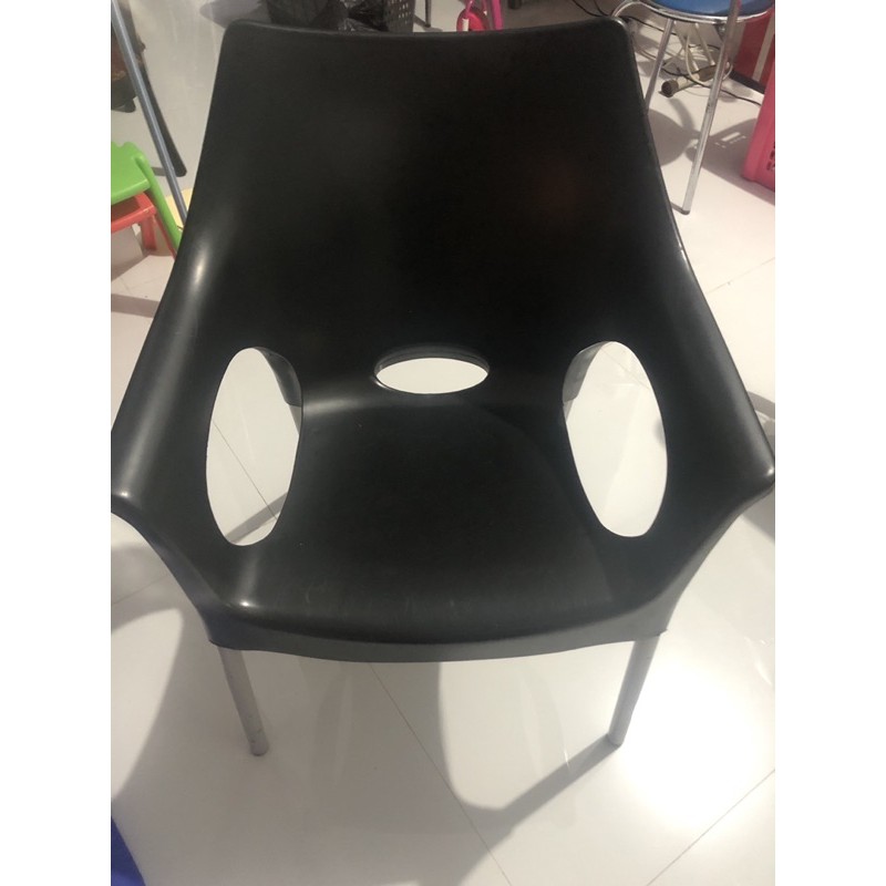 kursi warnet plastik cafe hitam