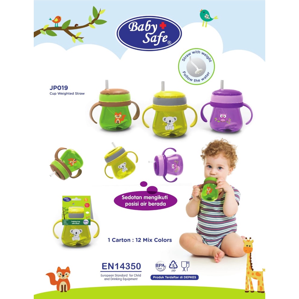 Castle - Cup Weighted Straw JP019 - Sippy Cup Baby Safe - Gelas Bayi