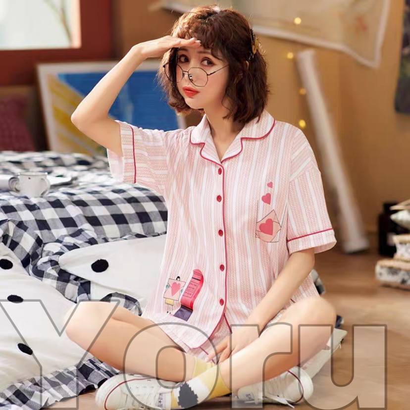 Pamelo Piyama Hotpan 20 corak Fashion Wanita Piyama Import Korea Style Baju Tidur Import