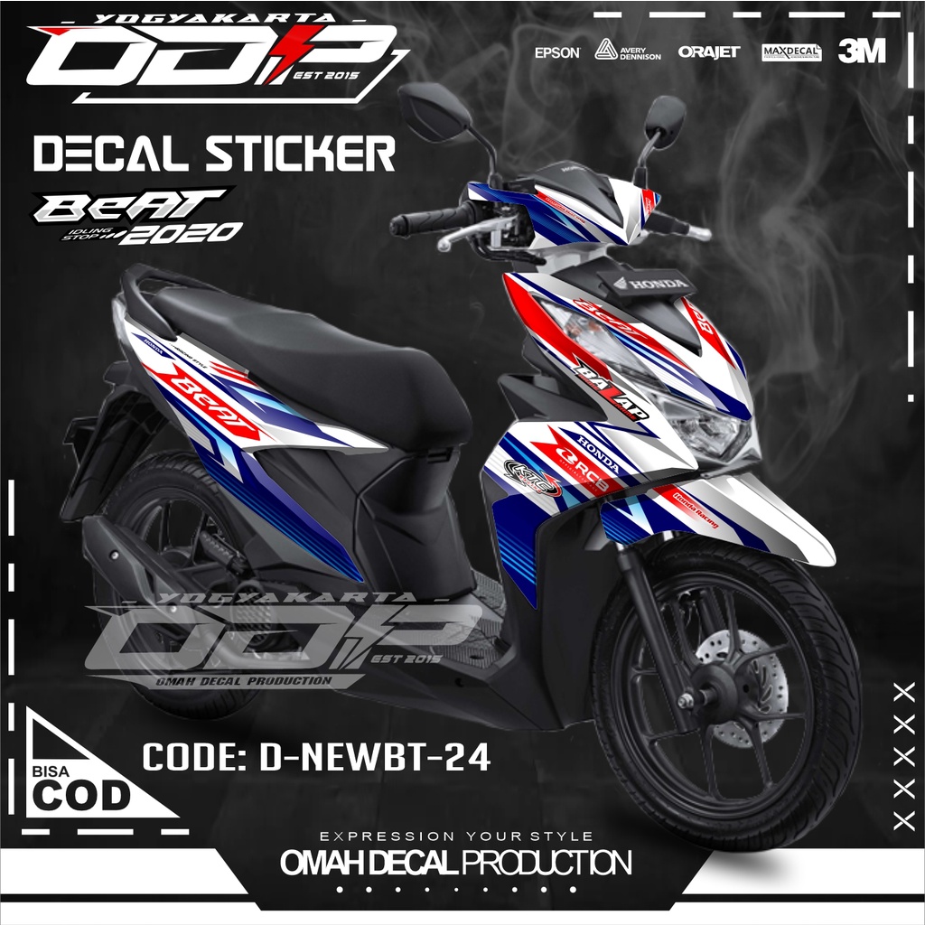 DECAL BEAT FULL BODY DEKAL HONDA BEAT STREET FULLBODY MOTIF SIMPEL ELEGAN HIU SHARK STICKER KEKINIAN