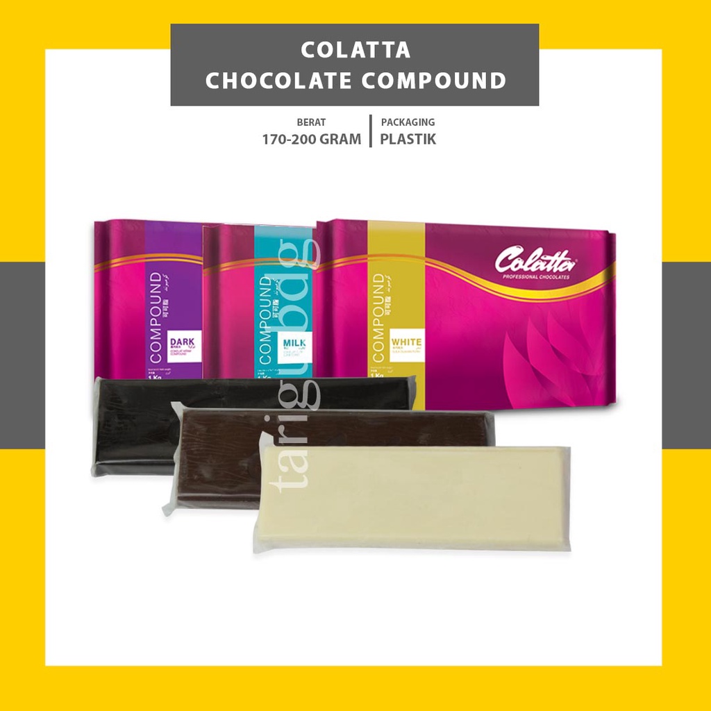 COLATTA DARK CHOCOLATE COMPOUND - COLLATA DARK COKLAT BATANG - COKLAT BLOK COKLAT PUTIH DARK CHOCO