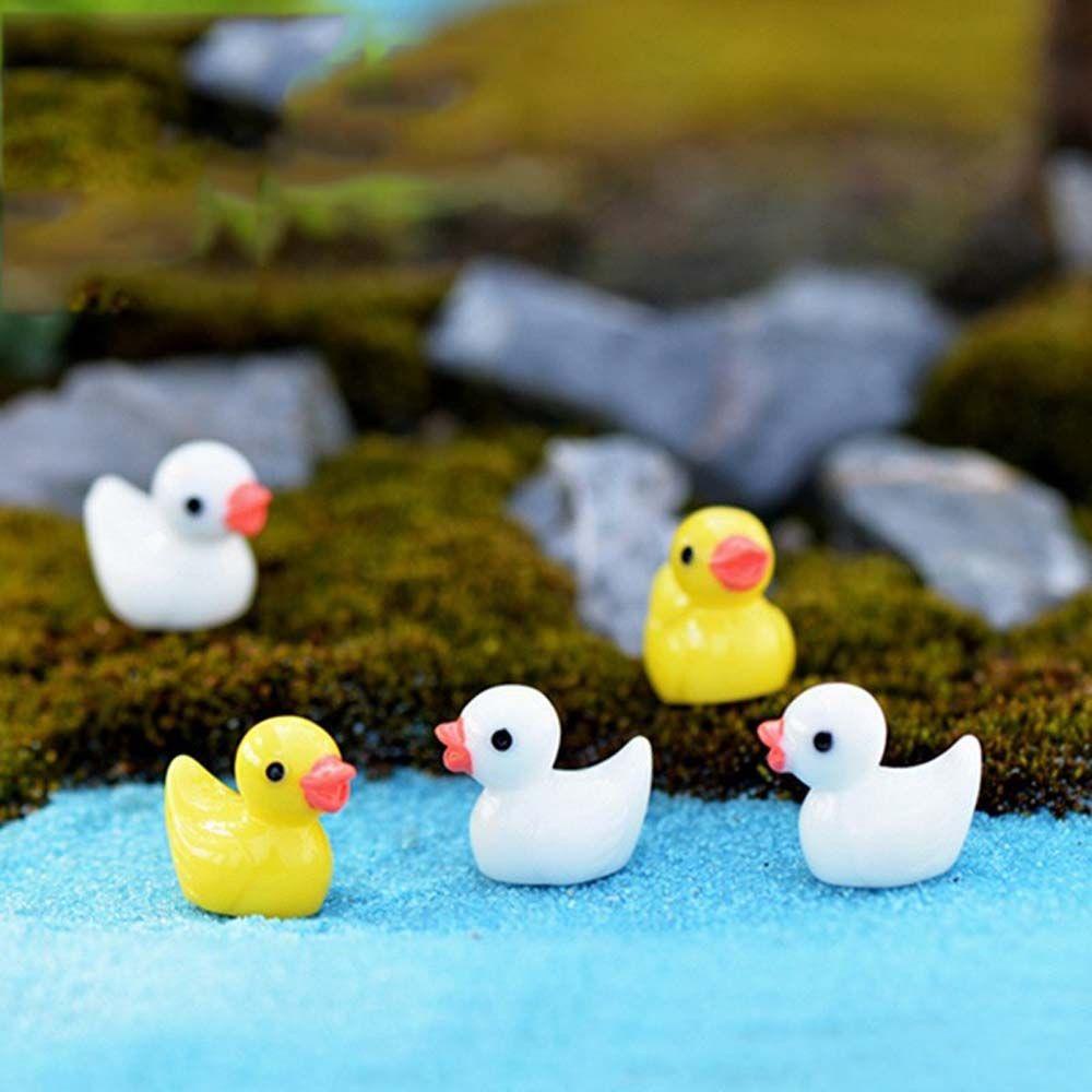 Rebuy Yellow ducklings Mini Lucu Resin Kerajinan Peri Dekorasi Patung