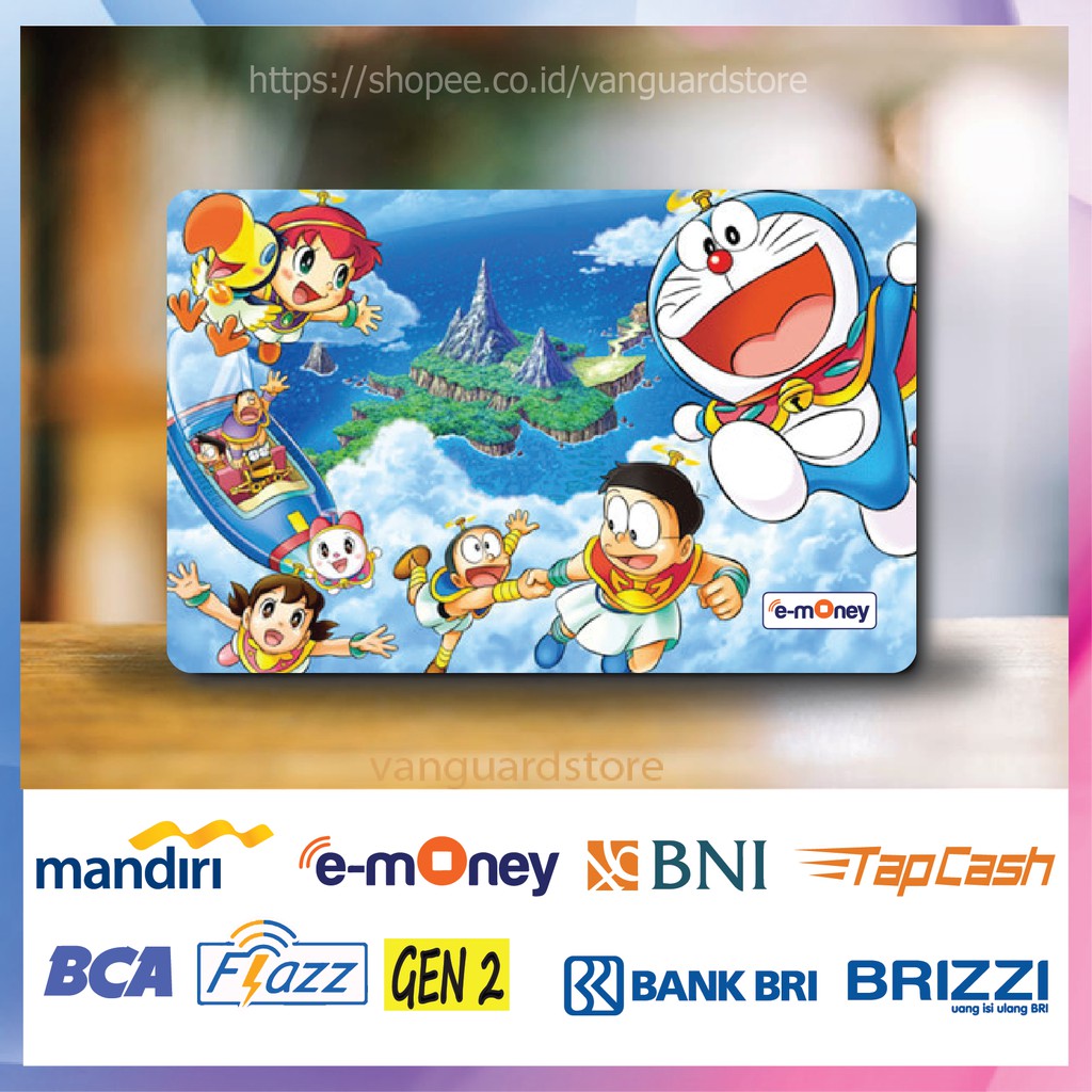 KARTU E MONEY E TOLL NOBITA DORAEMON ANIME 53 EMONEY MANDIRI FLAZZ BCA BNI TAPCASH BRIZZI BRI-1 SISI