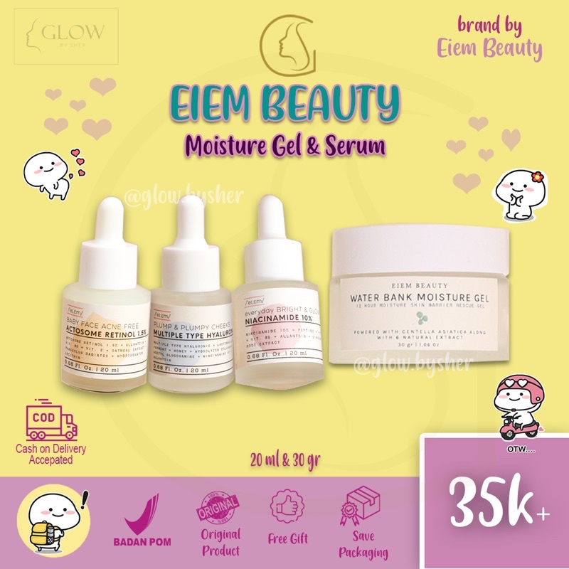 [READY] EIEM BEAUTY SERUM EIEM BEAUTY ACNE ANTI AGING EIEM BEAUTY HYDRATION BOOSTER EIEM BEAUTY BRIG