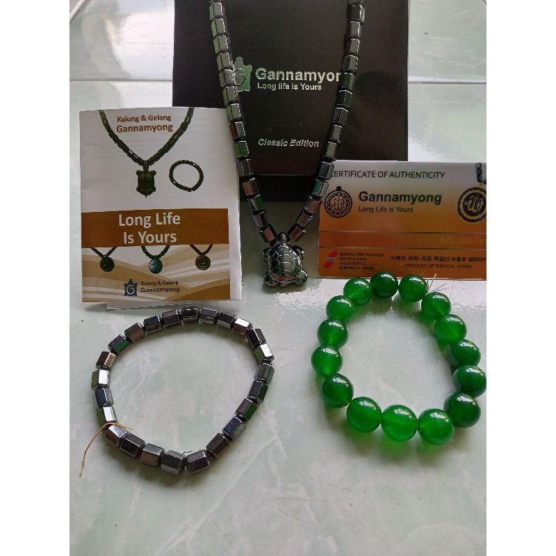 Kalung keseharan gannamyong kura bonus gelang giok