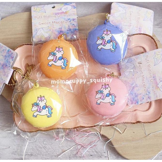 Promo Squishy Licensed Poli Riding Unicorn Macaron By Popular Boxes