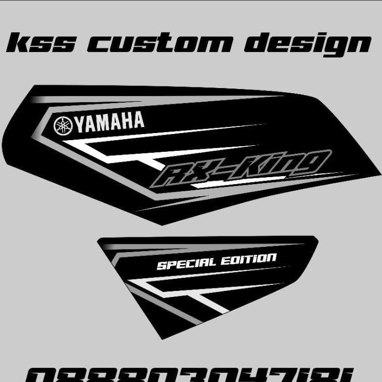 striping variasi rx king hitam silver
