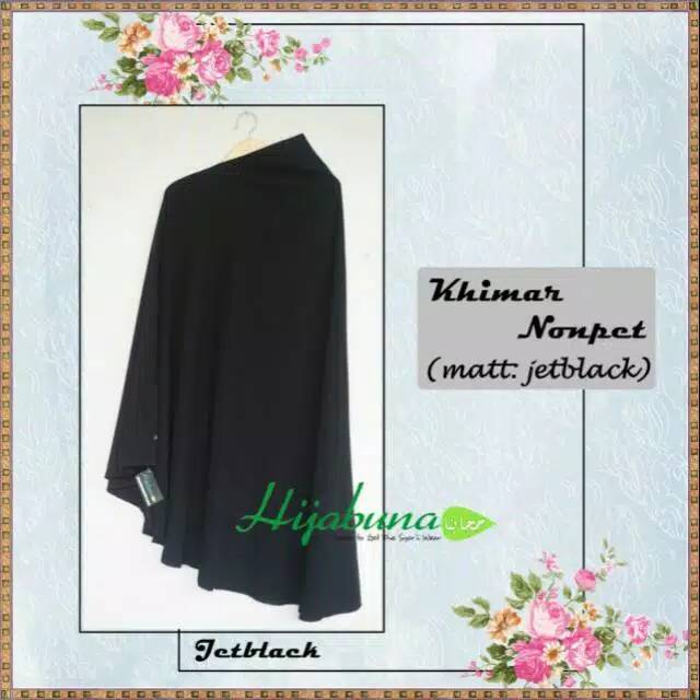 Khimar non pet  jetblack selutut