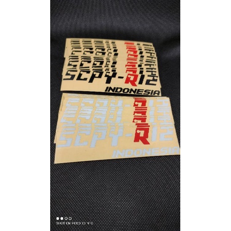 stiker SCPY R12 INDONESIA stiker motor