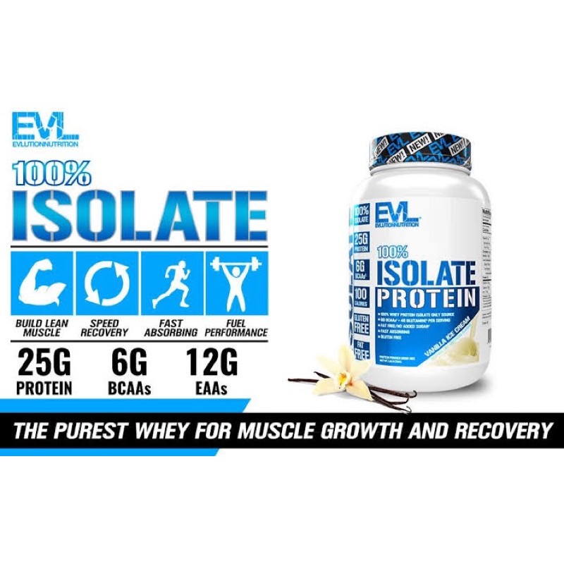 EVL EVLUTION WHEY PROTEIN WHEY 5 LBS 100% ISOLATE SUPLEMEN SUSU FITNES FITNESS TINGGI PROTEIN GYM