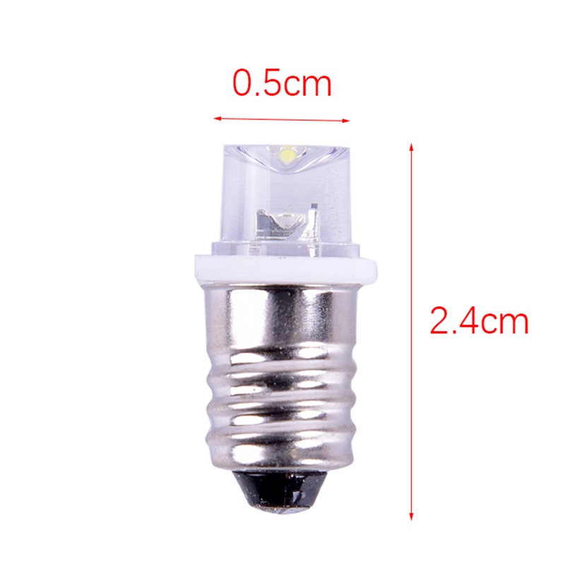 {LUCKID}5pcs/set E10 Led Bulb DC 3V 4.5V Instrument Bulb Indicator Bulb Flashlight Bulb