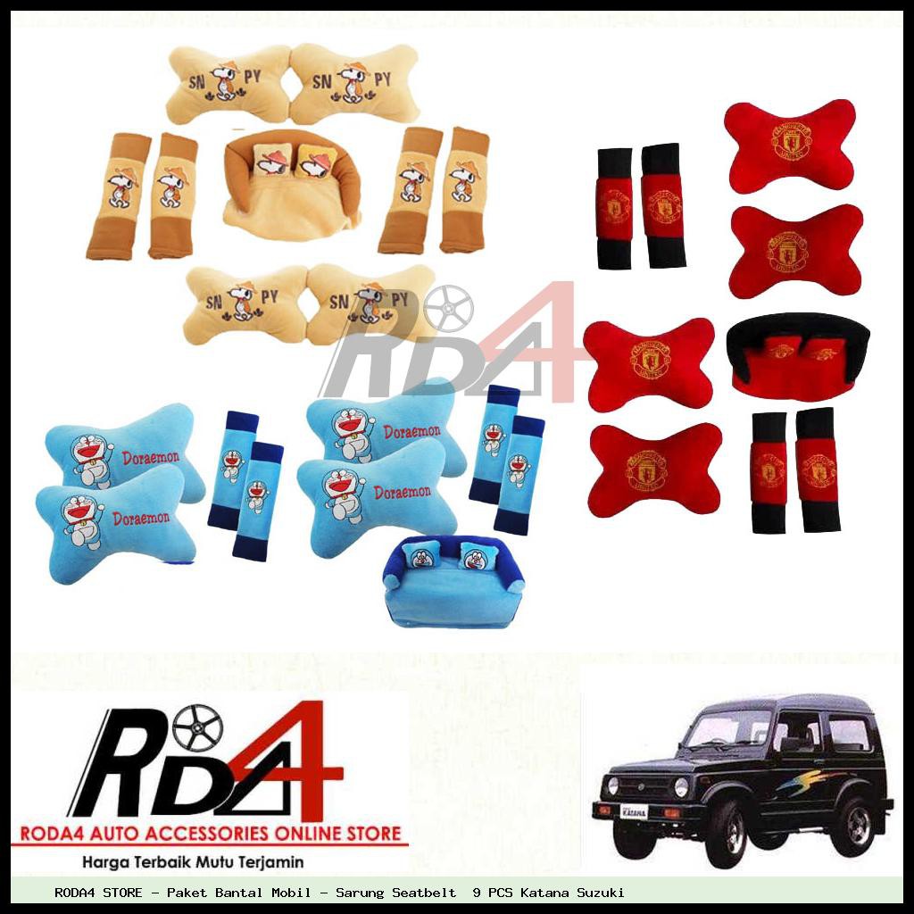 Paket Bantal Mobil - Sarung Seatbelt  9 PCS Katana Suzuki