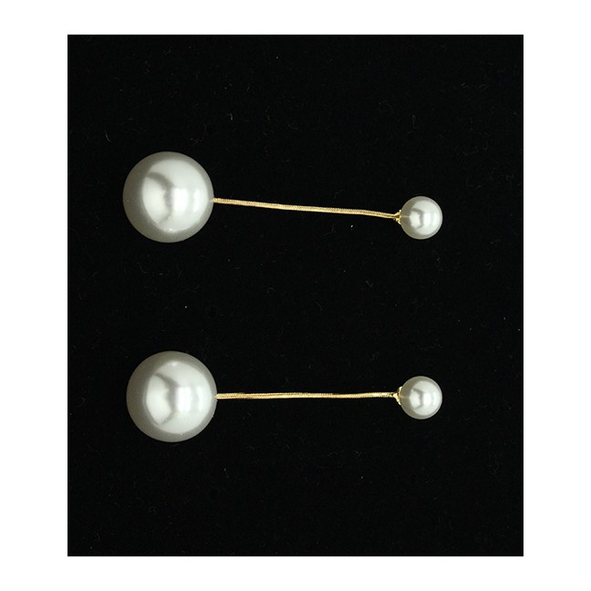 LRC Anting Tusuk Fashion Pearl Ear-rings Resin Geometric P82177