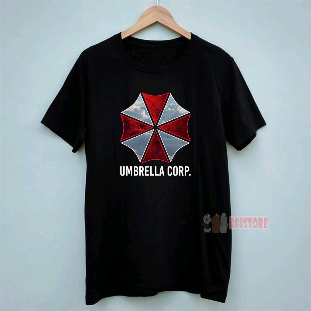 KAOS BAJU SABLON POLYFLEX  UMBRELLA CORP RESIDENT EVIL COMBED 30S