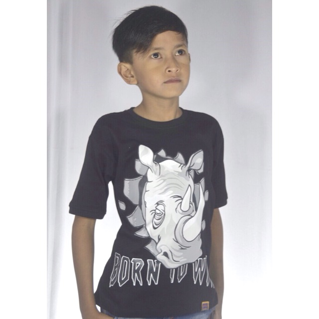 Kaos piko poki badak hitam/jerapah/ badak ijo/sapi