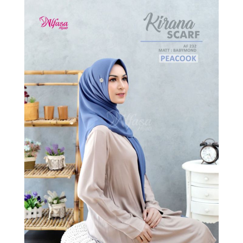 KIRANA SCARF ALFASA HIJAB JILBAB POLOS SEGIEMPAT
