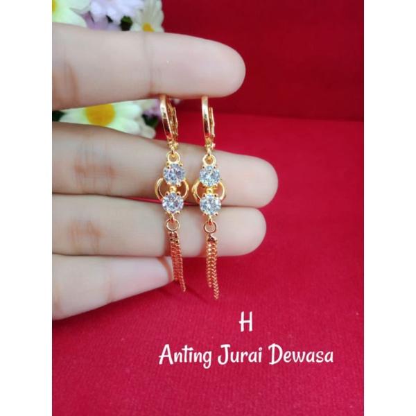 Anting Jurai emas18k emas kadar rendah