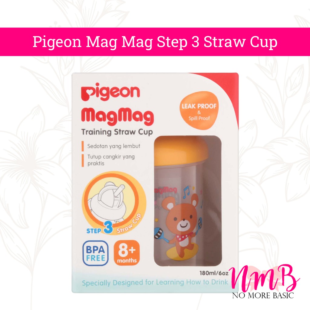 Pigeon Magmag Mag Mag Step 3 Straw Cup Botol Minum Anak dengan Sedotan