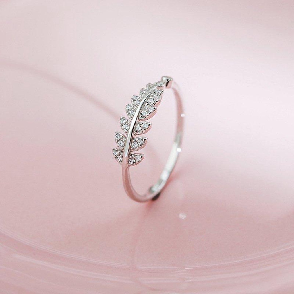 Fancyqube Cincin Plating Rose Gold / Silver Desain Bunga Hias Cubic Zirconia Untuk Wanita