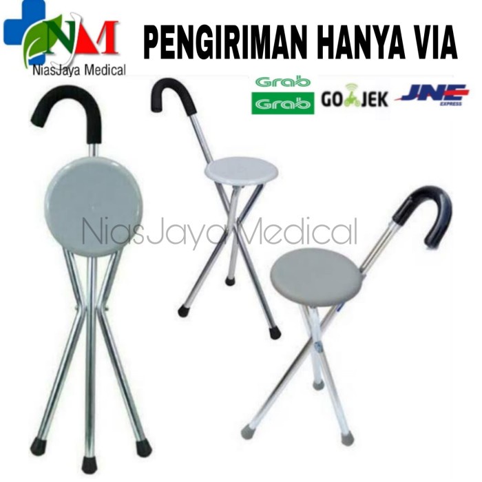 Tongkat duduk / Tongkat Kursi merk Sella/Kursi tongkat duduk
