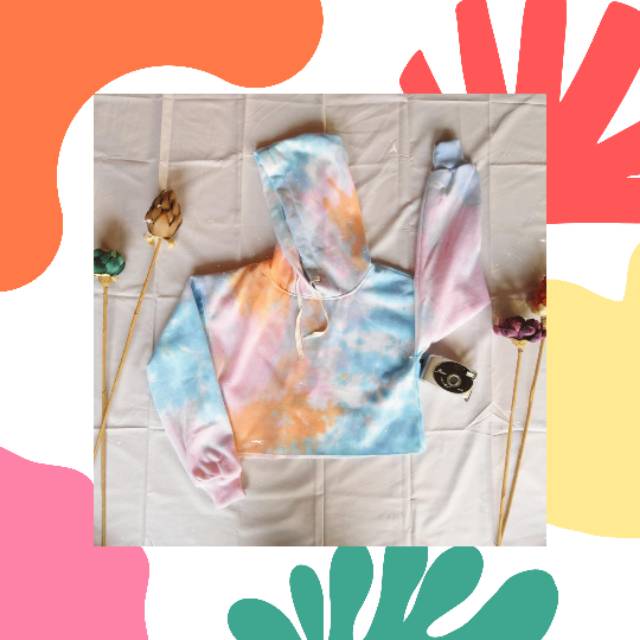 HOODIE CROP UNFINISHED / HOODIE CROP TIEDYE / TIEDYE (SISTEM PO)