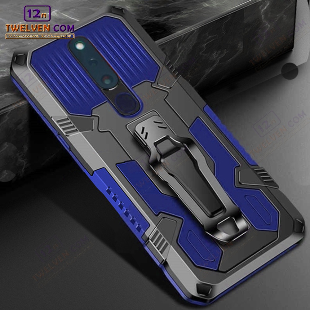 Case Shockproof Oppo F11 Pro Armor Hardcase Stand Clip