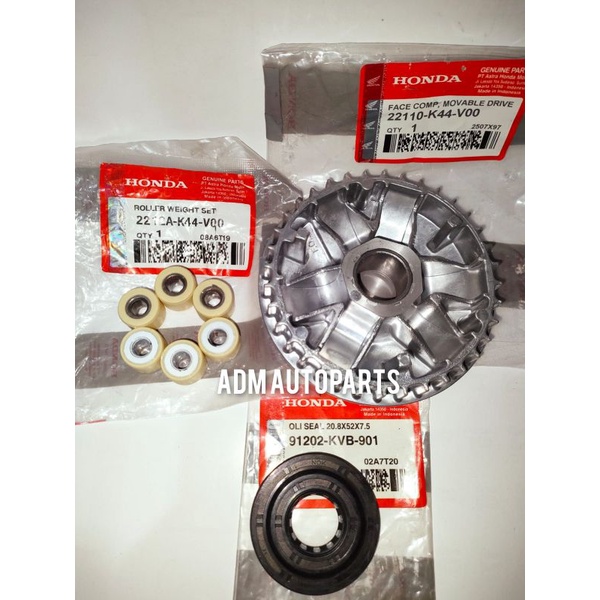 RUMAH ROLLER K44+6PC ROLLER+SIL KRUK AS KIRI BEAT ESP BEAT STREET BEAT POP  SCOOPY ESP SCOOPY LED TH