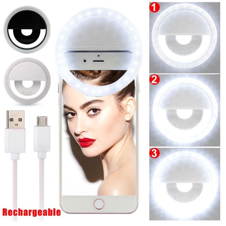 Ring Lampu HP Ring Lampu Selfie Kamera Bulat Kaca Original Good Quality