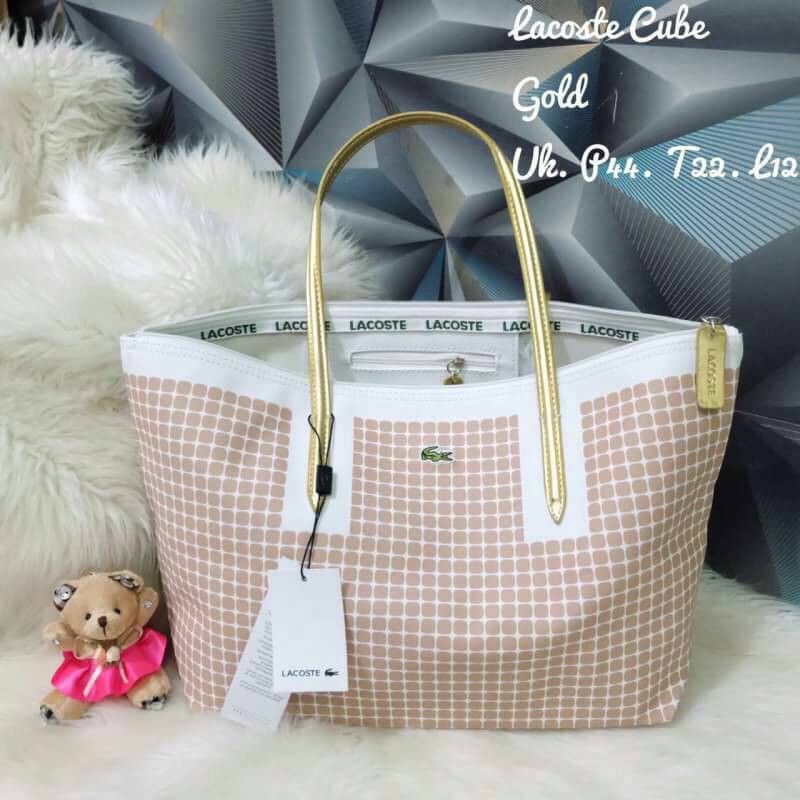 #TasWanita Cantik - Tas Lacoste Tote Bag Cube