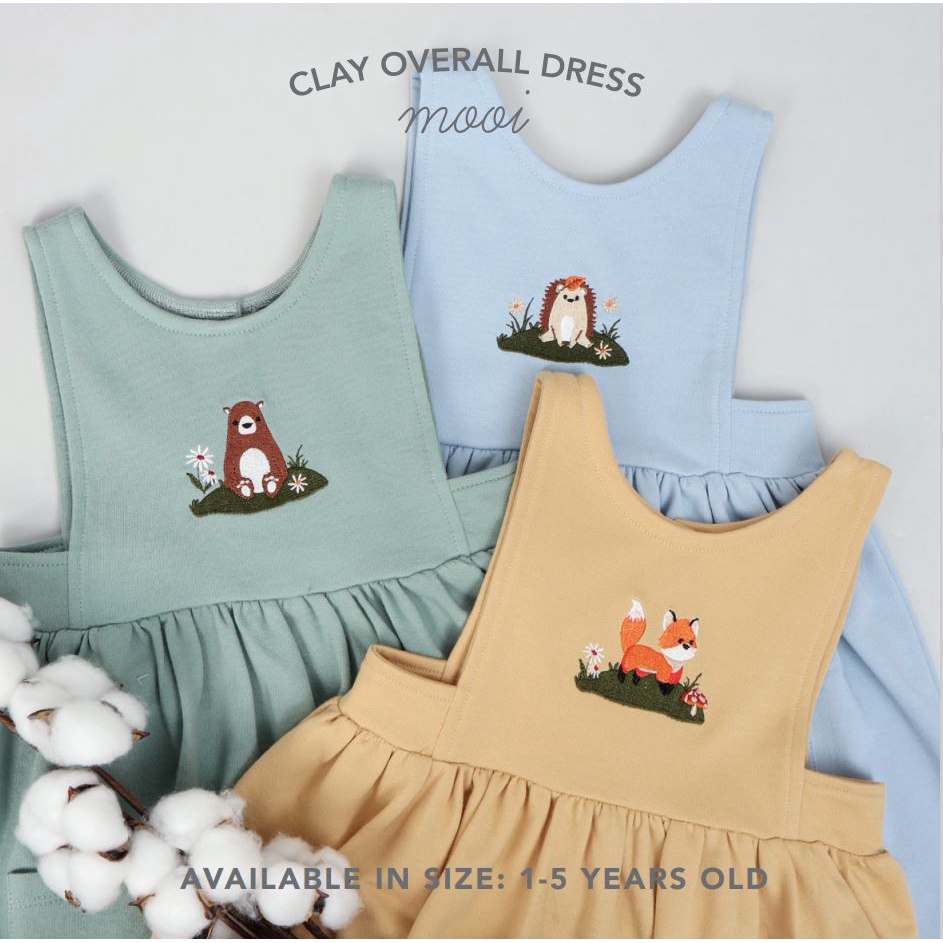 Mooi CLay Overall Dress / Dress Anak 1-5 Tahun
