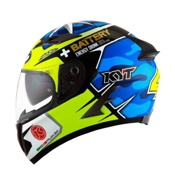 HM-1881 Kyt Vendetta 2 Aleix Espargaro Helm Full Face - Blue Murah