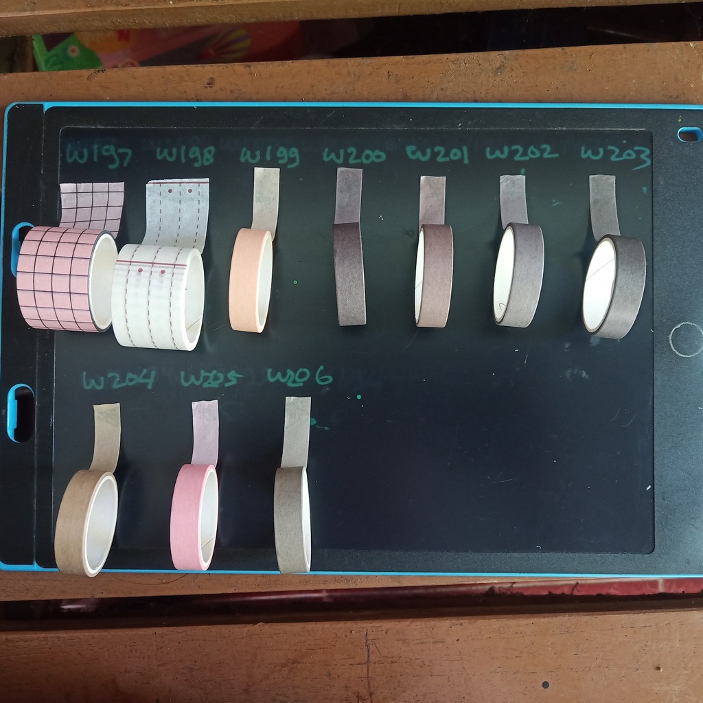 

grid washi tape sample share 20 cm selotip motif kotak kotak murah DIY Jurnal washitape 1 roll grid polos