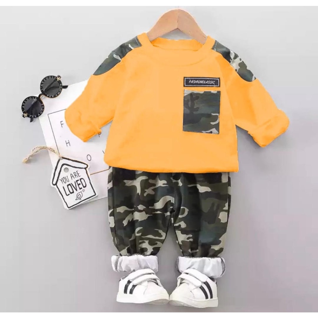 SETELAN BAJU ANAK ARMY KIDS CELANA PANJANG SIZE 1-5 TAHUN TERBARU BAHAN KATUN LEMBUT/ SETELAN BAJU ANAK/ BAJU ANAK/ BAJU ANAK ARMY/ BAJU ANAK LAKI LAKI/ SETELAN BAJU ANAK LAKI LAKI/ SETELAN BAJU ANAK COWO