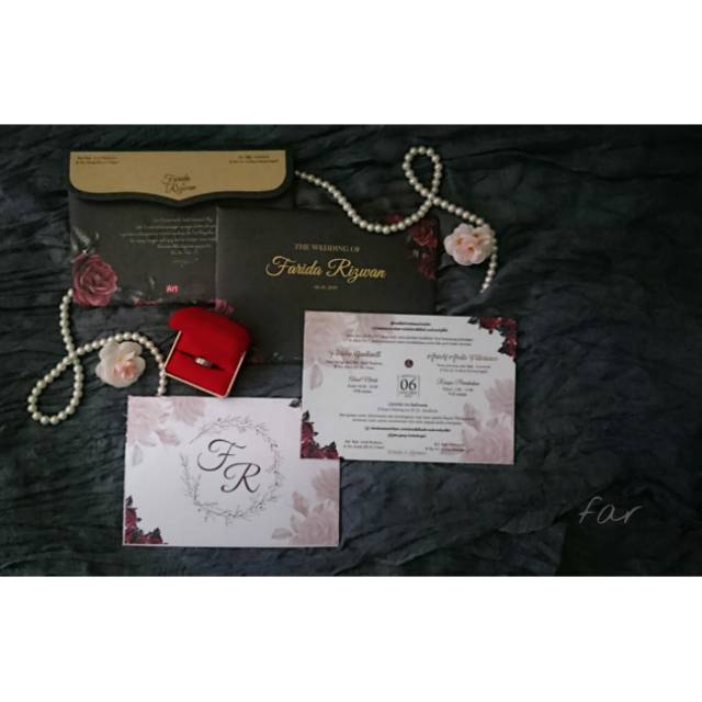 Undangan hardcover elegan art invitation