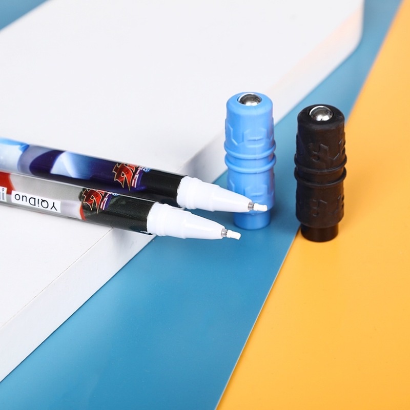 1pc Pulpen Gel Putar Portable Bahan Plastik Motif Ultraman Untuk Stationery Sekolah / Kantor