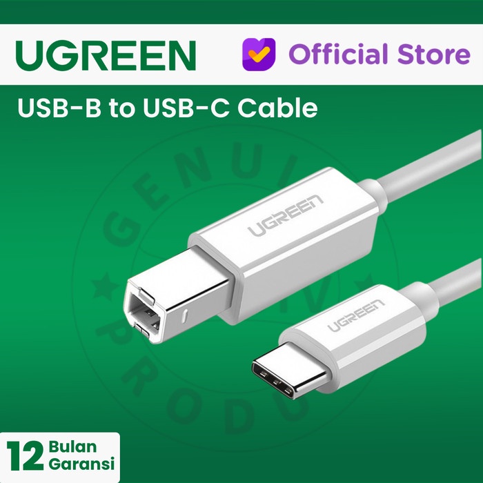 UGREEN Kabel USB-B (Printer) to USB-C 1m, 2m - US241