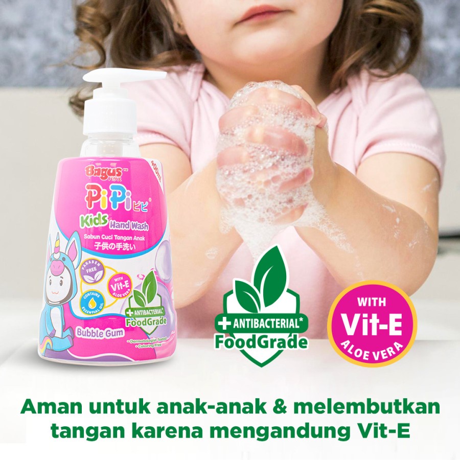 Bagus Pipi Kids Hand Wash Botol 400 ml Bubble Gum W-22768