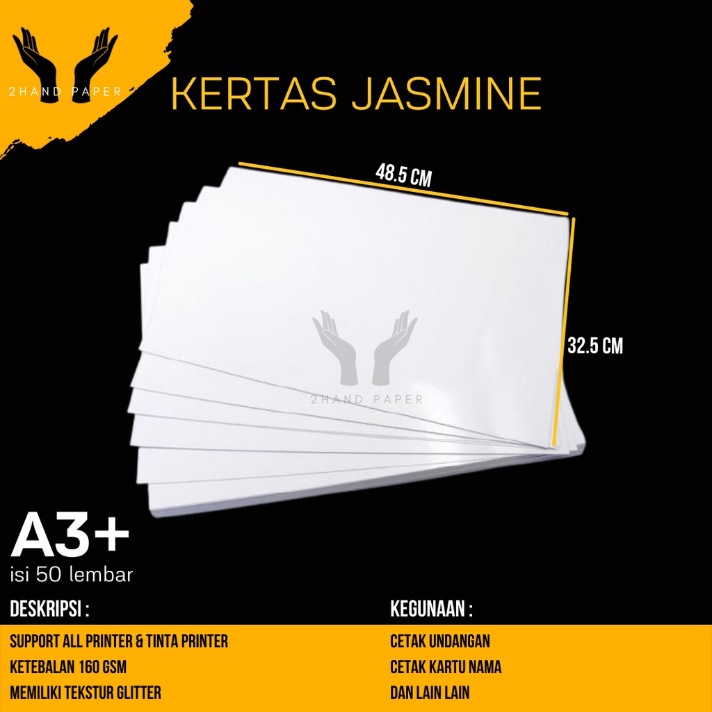 

Kertas Glitter A3 Plus Jasmine isi 50 lembar / Kertas Jasmine A3 Plus / Kertas A3 Plus Undangan Jasmine