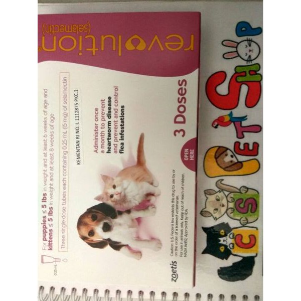 Murah revolution selamectin / obat kutu / revolution kitten / revolution Eksklusif