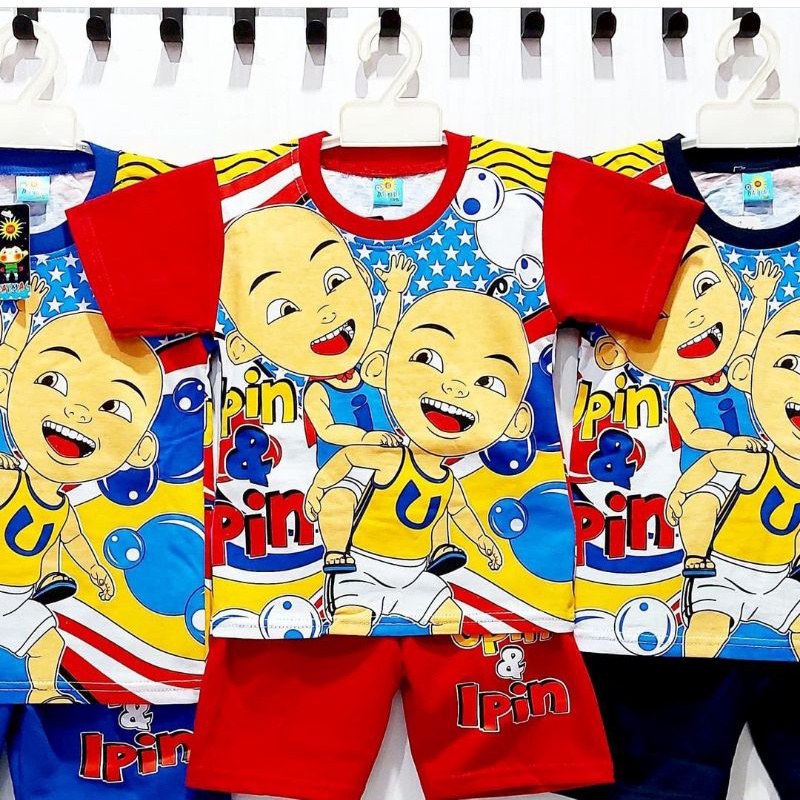[ COD ] Setelan kaos anak upin dan ipin terbaru / kaos upin dan ipin