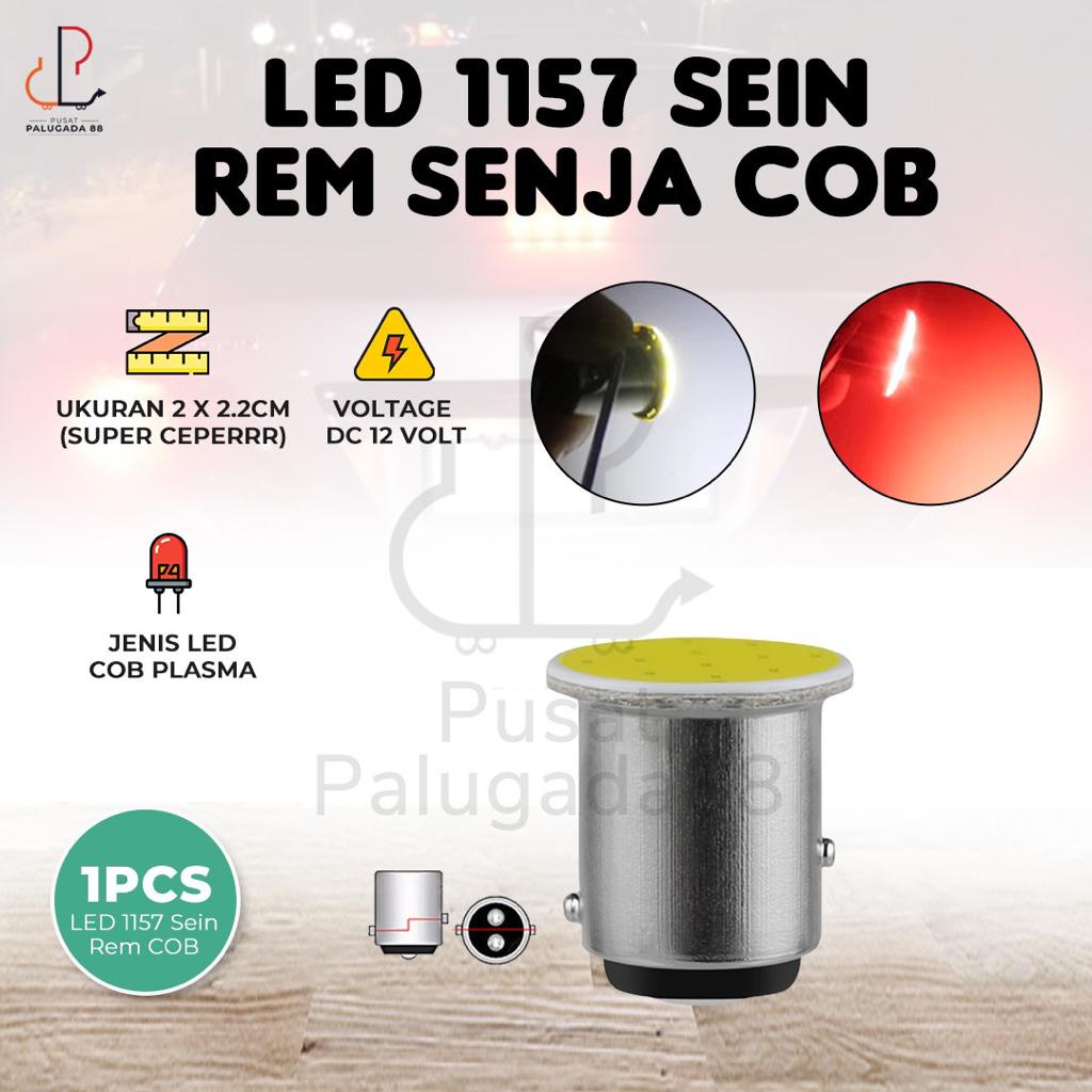 Lampu LED Sein Rem Senja COB DC 12V 1157 Bayonet Putar Mobil Motor Kaki 2 BAY15D P21-5W Brake SLIM