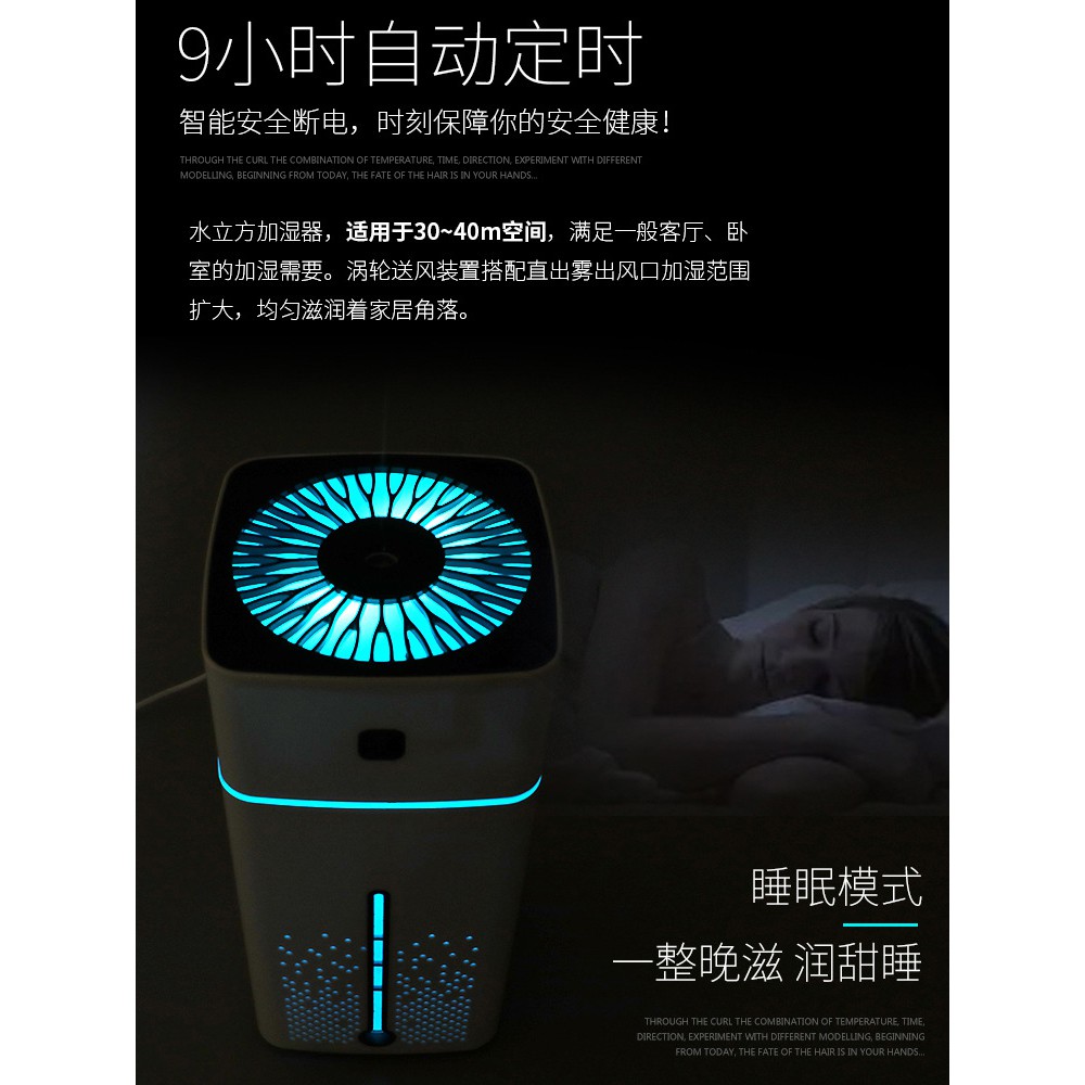 Taffware Air Humidifier Aromatherapy RGB Night Light 1000ml - White