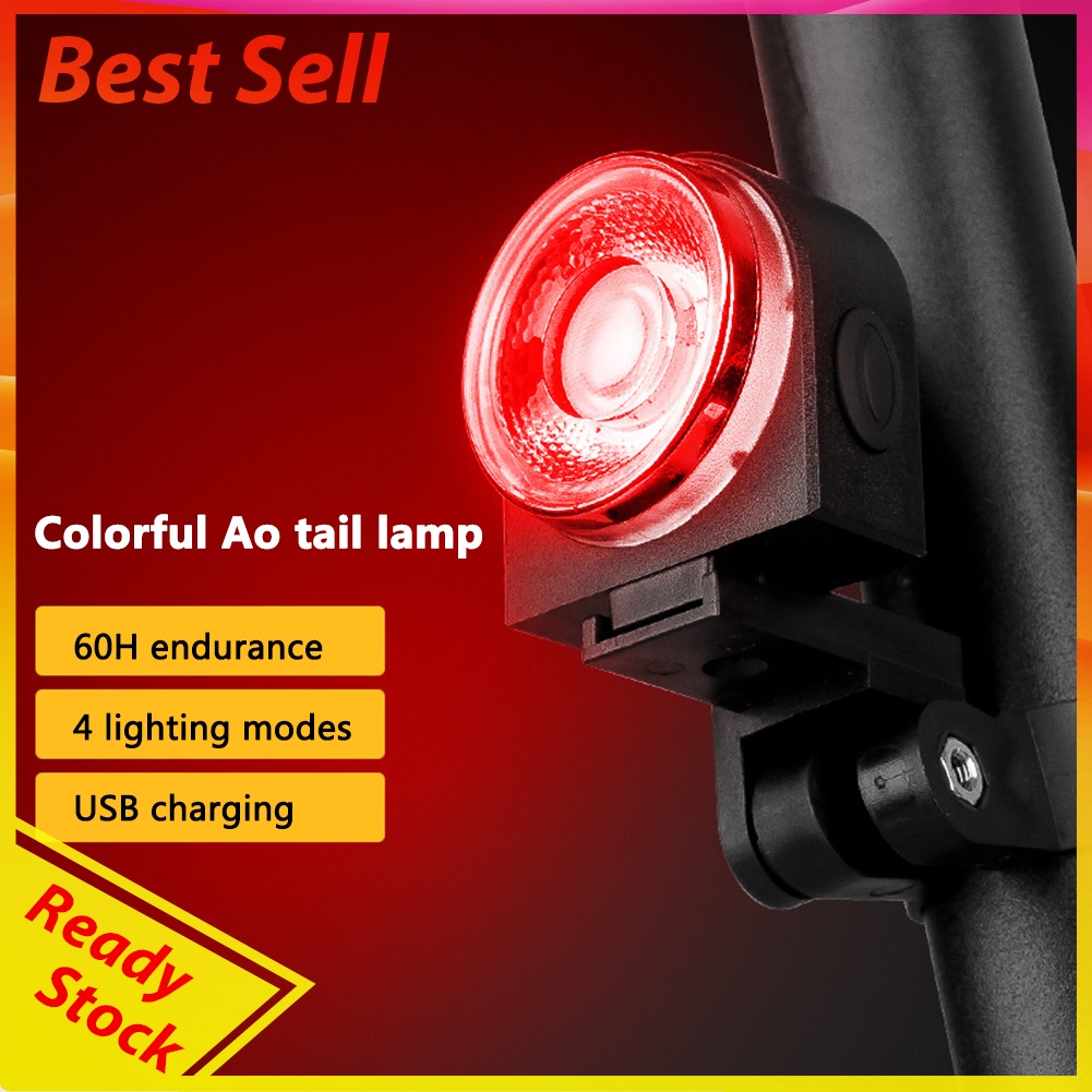 Adjustable MTB Bike LED Taillight USB Charging Rainproof Bicycle Rear Light