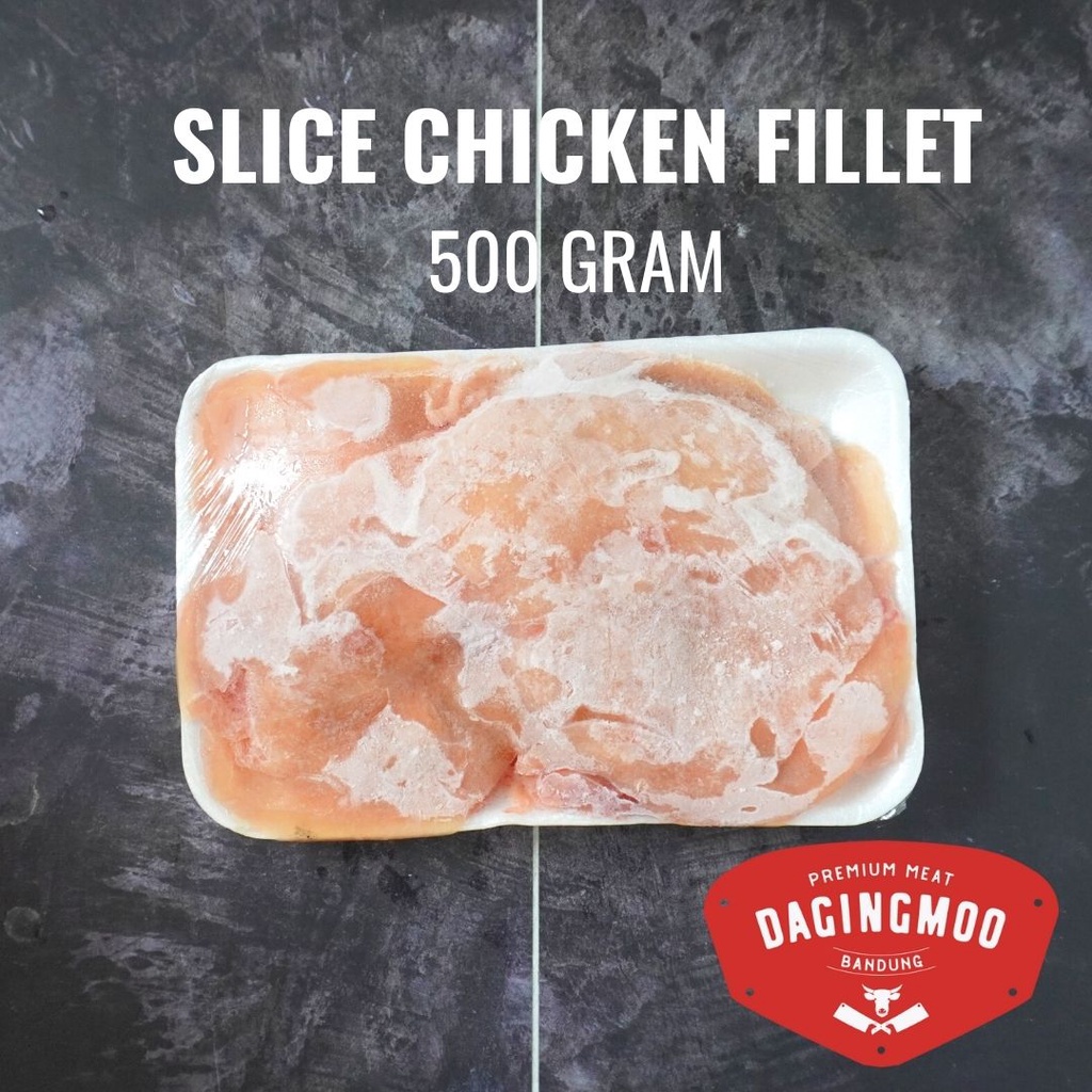 

Slice Chicken Fillet / Daging Iris Slice Ayam / Sliced Chicken untuk BBQ, Suki, Shabu Shabu 500Gr